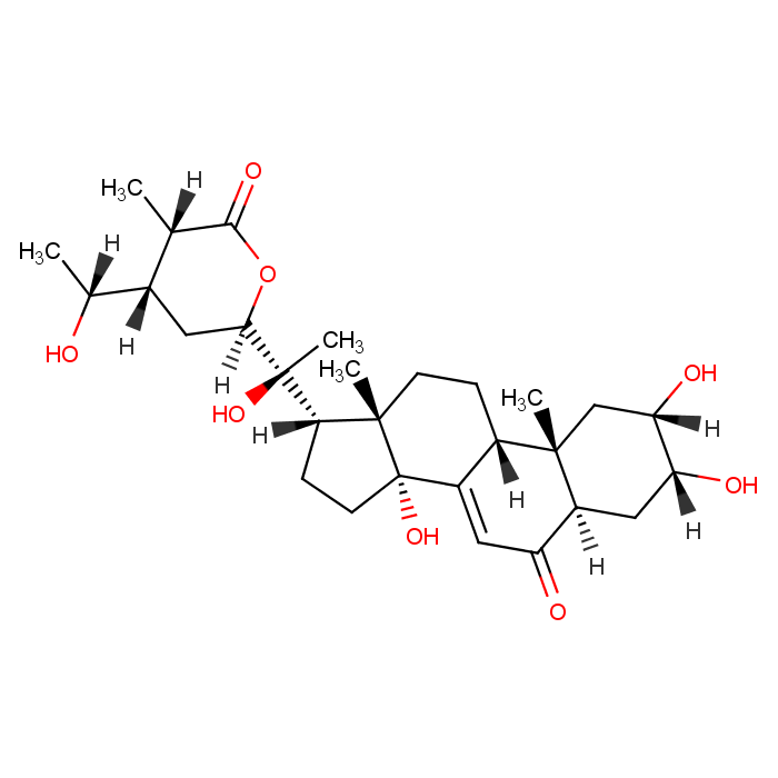 2,3,14,20,22,28-hexahydroxy-6-oxo-stigmast-7-en-26-oic acid 22-lactone