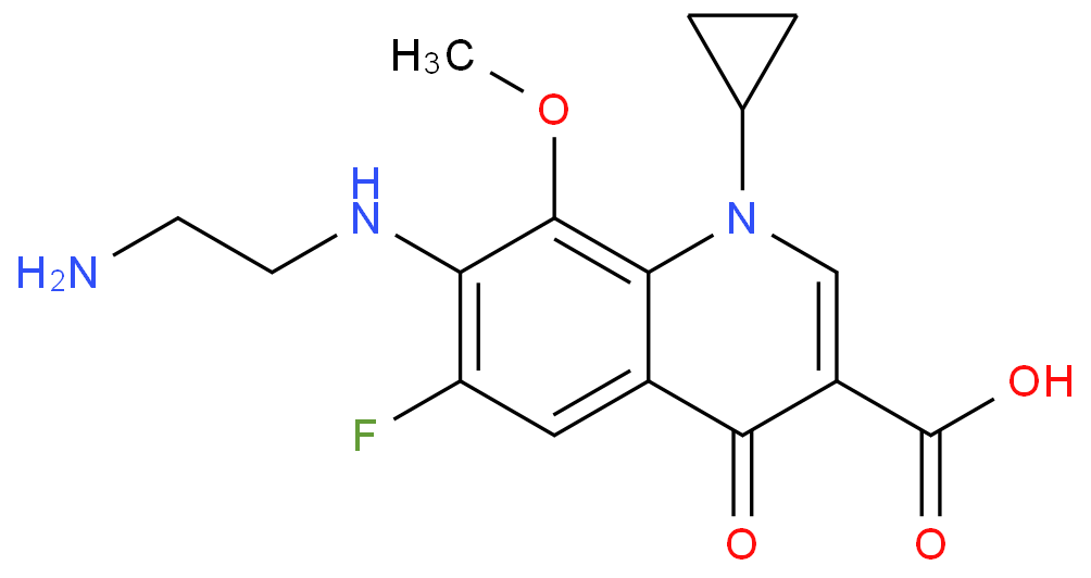 1,2-乙二胺加替沙星化学结构式