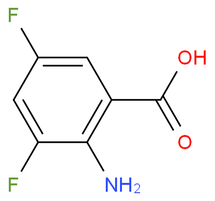 2-氨基-3,5-二氟苯甲酸化学结构式