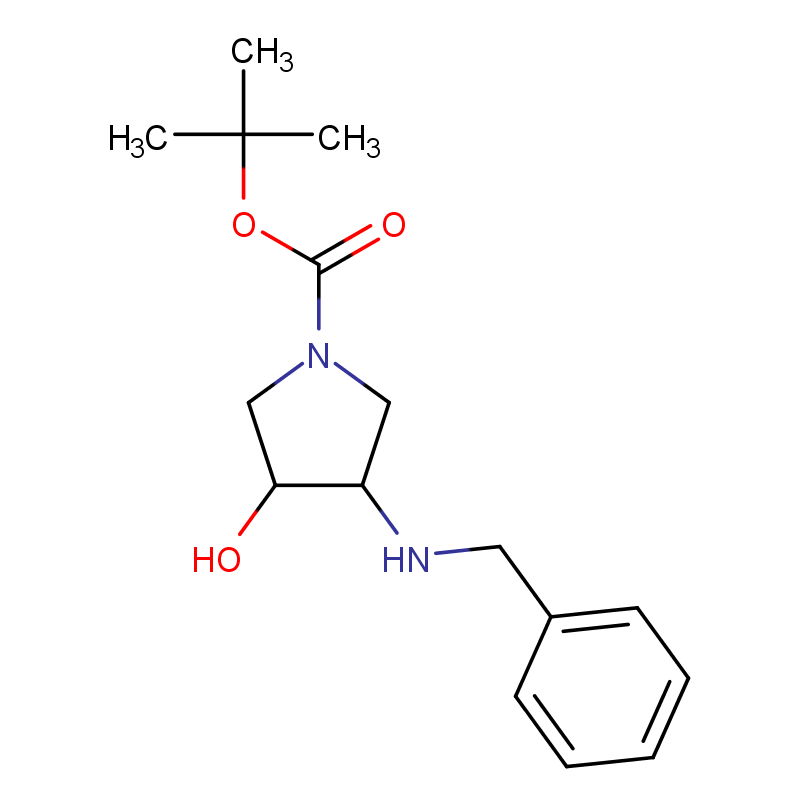 (3S,4S)-N-Boc-3-苄氨基-4-羟基吡咯烷 CAS号:252574-03-1科研及生产专用 高校及研究所支持货到付款