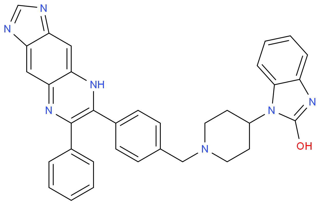 1-(1-(4-(6-苯基-1H-咪唑并[4,5-g]喹噁啉-7-基)苄基)哌啶-4-基)-1H-苯并[d]咪唑-2(3H)-酮
