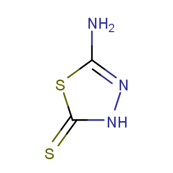 5-氨基-1,3,4-噻二唑-2-硫醇，CAS：2349-67-9 产品图片