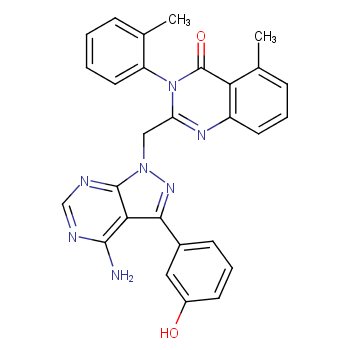 2-((4-氨基-3-(3-羟基苯基)-1H-吡唑并[3,4-d]嘧啶-1-基)甲基)-5-甲基-3-(邻甲苯基)喹唑啉-4(3H)-酮/900185-02-6