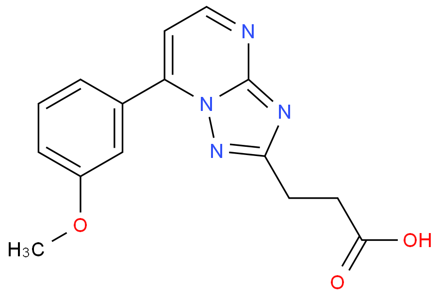 3-[7-(3-Methoxyphenyl)-[1,2,4]triazolo[1,5-a]pyrimidin-2-yl]propanoic acid