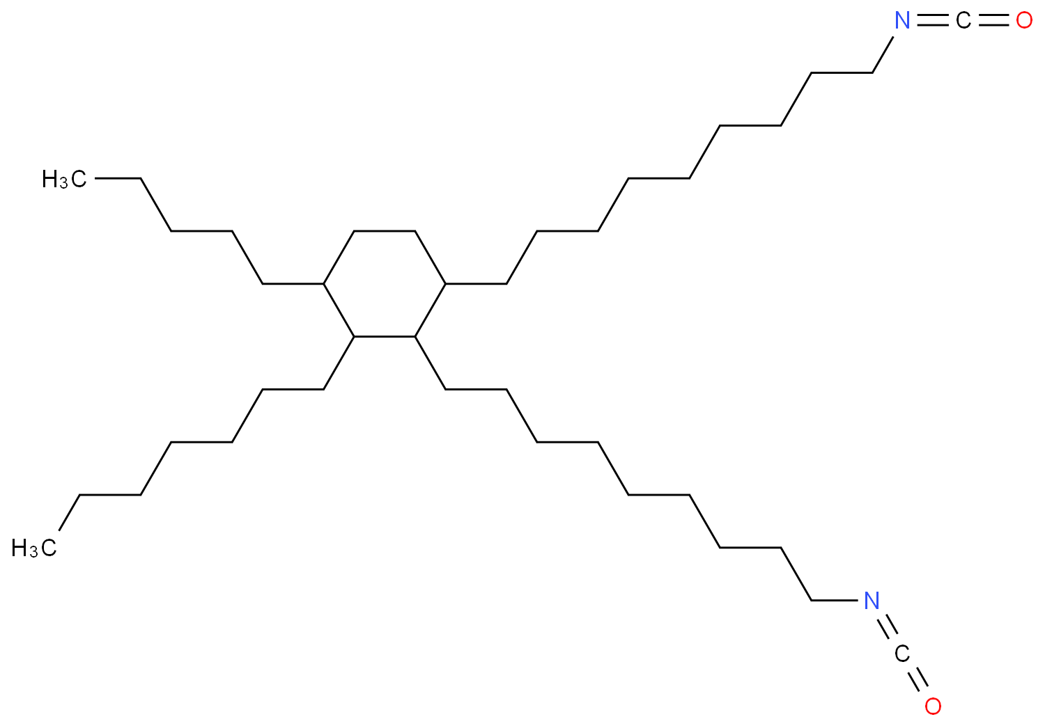 2-庚基-3,4-双(9-异氰酸根合壬基)-1-戊基环己烷