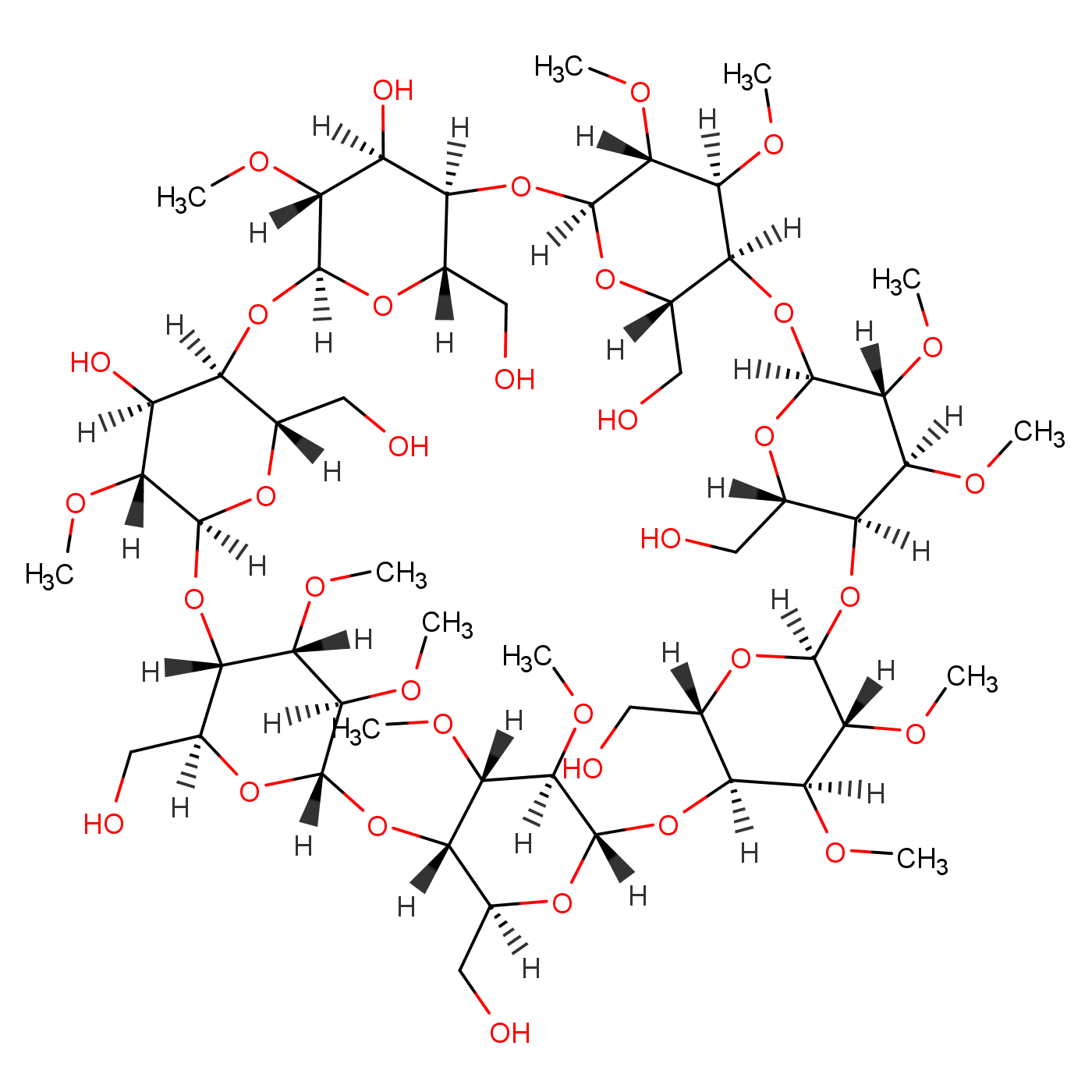 Methyl-beta-cyclodextrin (DS~12)  