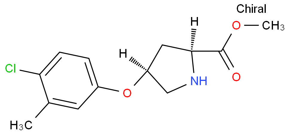 Methyl (2S,4S)-4-(4-chloro-3-methylphenoxy)-2-pyrrolidinecarboxylate