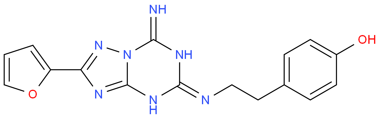 7-amino-2-(furan-2-yl)-5-[2-(4-hydroxyphenyl)ethyl]amino-[1,2,4]triazolo[1,5-a][1,3,5]triazine
