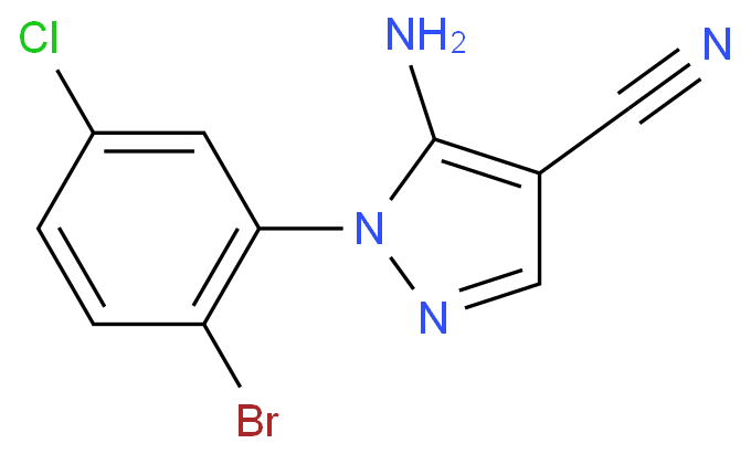 5-amino-1-(2-bromo-5-chlorophenyl)-4-pyrazolecarbonitrile