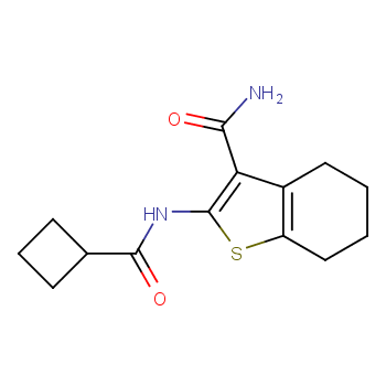 2-[[cyclobutyl(oxo)methyl]amino]-4,5,6,7-tetrahydro-1-benzothiophene-3-carboxamide