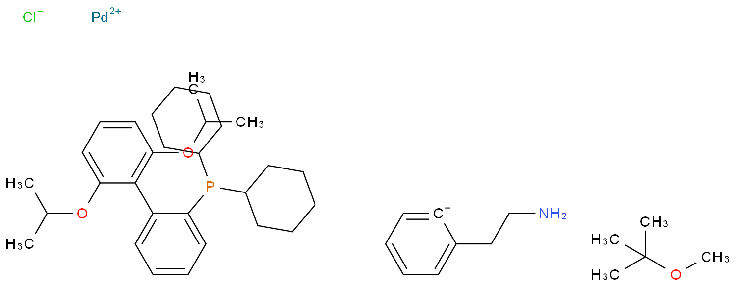 chloropalladium(1+);dicyclohexyl-[2-[2,6-di(propan-2-yloxy)phenyl]phenyl]phosphane;2-methoxy-2-methylpropane;2-phenylethanamine