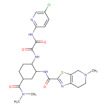 N1-(5-chloropyridin-2-yl)-N2-((1S,2S,4S)-4-[(dimethylamino)carbonyl]-2-{[(5-methyl-4,5,6,7-tetrahydrothiazolo[5,4-c]pyridin-2-yl)carbonyl]amino}cyclohexyl)ethanediamide