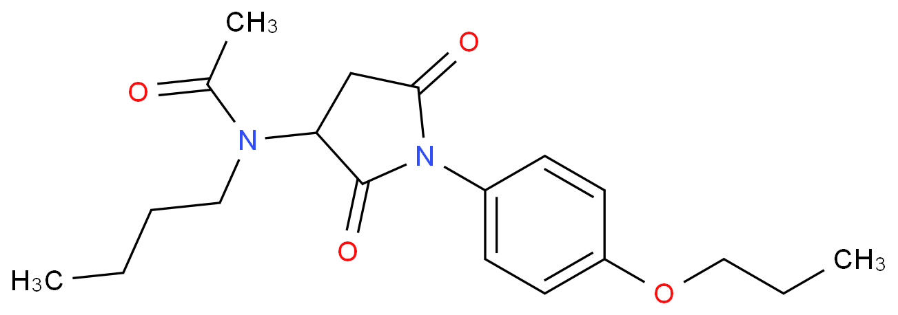 n-butyl-n-[2,5-dioxo-1-(4-propoxy-phenyl)-pyrrolidin-3-yl]-acetamide