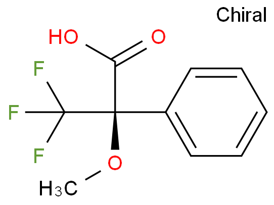 20445-31-2 (R)-(+)-α-甲氧基-α-(三氟甲基)苯乙酸 结构式图片