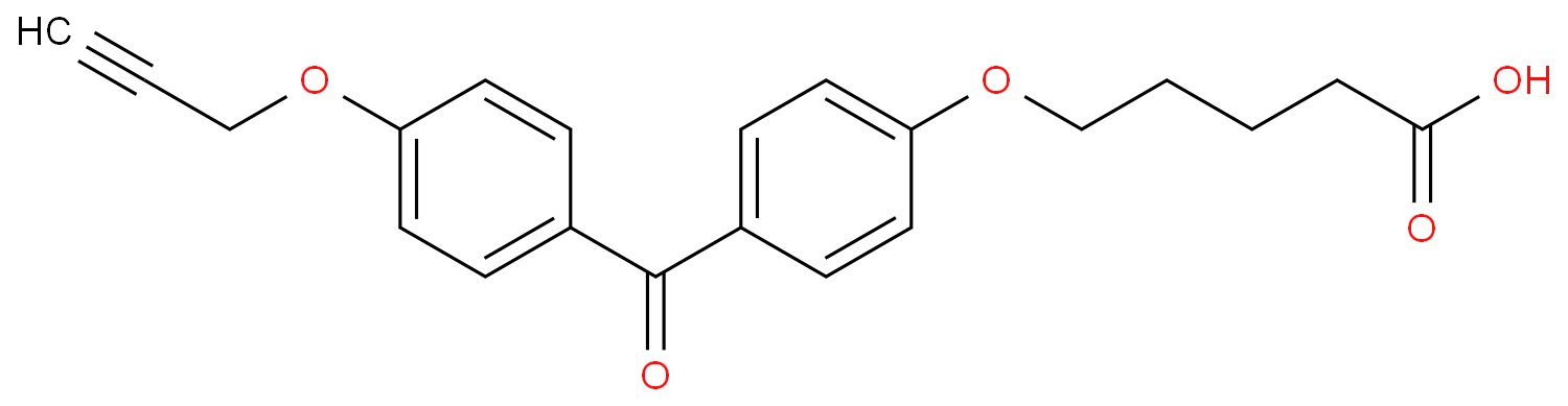 5-(4-(4-(丙-2-炔-1-基氧基)苯甲酰基)苯氧基)戊酸 CAS号:2140866-79-9科研及生产专用 高校及研究所支持货到付款