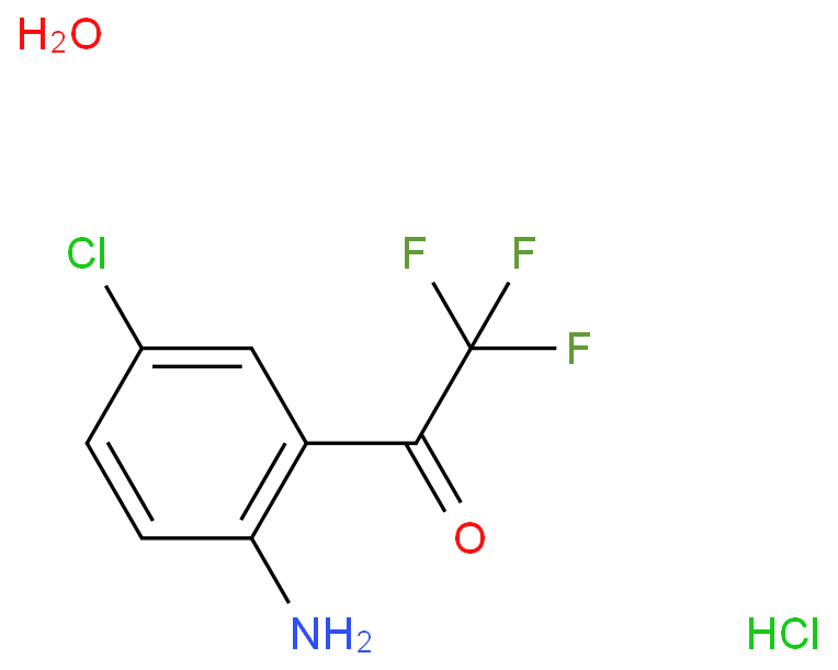 4-氯-2-(三氟乙酰基)苯胺盐酸盐化学结构式