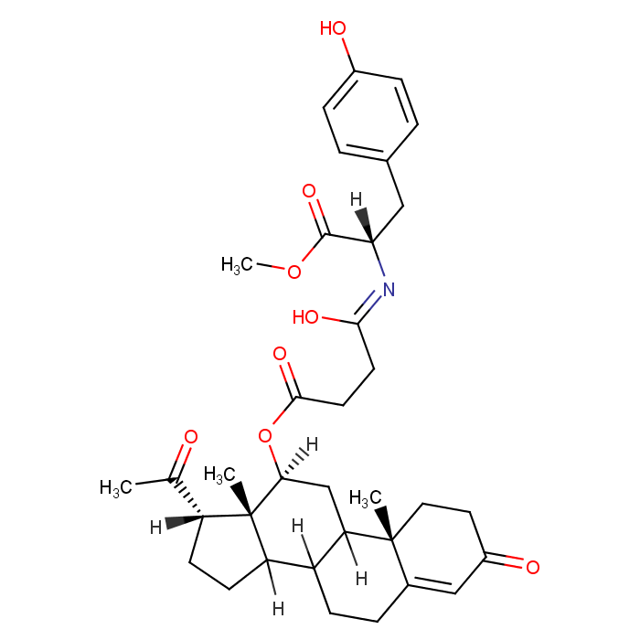 progesterone 12-succinyltyrosine methyl ester