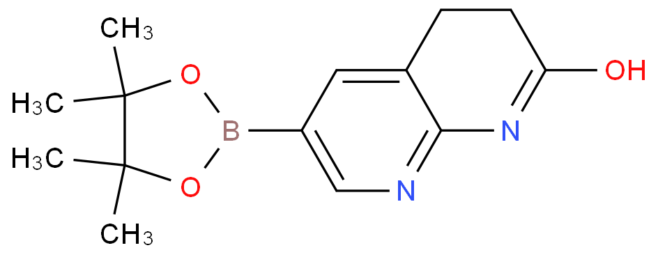 6-(4,4,5,5-四甲基-1,3,2-二氧硼杂环戊烷-2-基)-3,4-二氢-1,8-萘啶-2(1H)-酮CAS：1