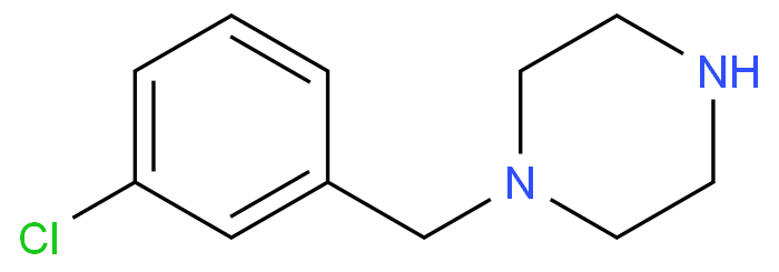 1-(3-CHLOROBENZYL)PIPERAZINE structural formula image