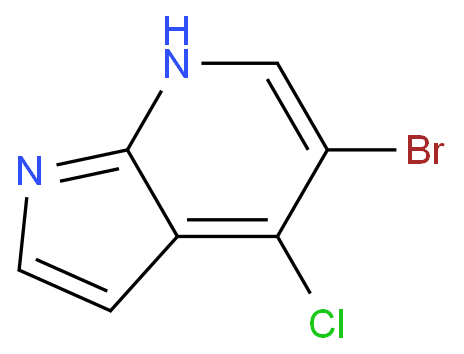 5-溴-4-氯-7-氮杂吲哚化学结构式