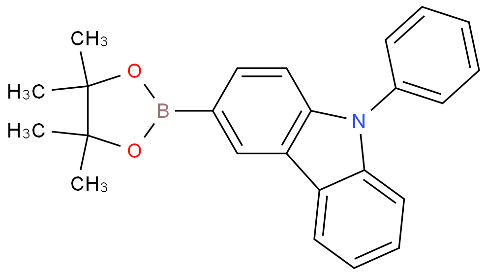 9-Phenyl-3-(4,4,5,5-tetramethyl-1,3,2-dioxaborolan-2-yl)-9H-carbazole structure