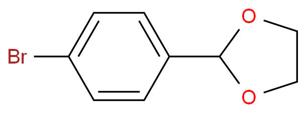 2-(4-溴苯基)-1,3-二氧戊环化学结构式