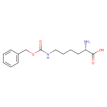 N6-Cbz-L-赖氨酸化学结构式