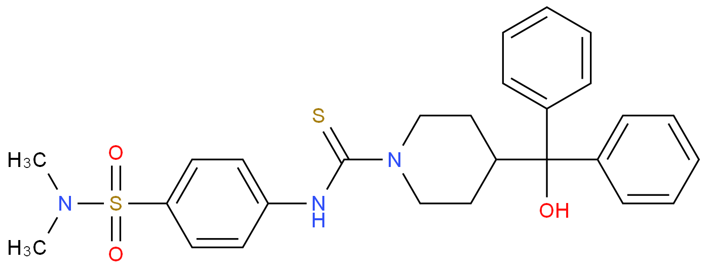 N-[4-[(Dimethylamino)sulfonyl]phenyl]-4-(hydroxydiphenylmethyl)-1-piperidinecarbothioamide