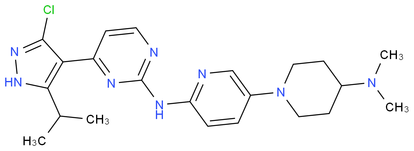 4-(3-chloro-5-propan-2-yl-1H-pyrazol-4-yl)-N-[5-[4-(dimethylamino)piperidin-1-yl]pyridin-2-yl]pyrimidin-2-amine