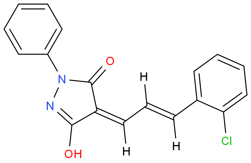 4-(3-(2-氯苯基)亚烯丙基)-1-苯基吡唑烷-3,5-二酮 CAS号:310460-39-0科研及生产专用 高校及研究所支持货到付款