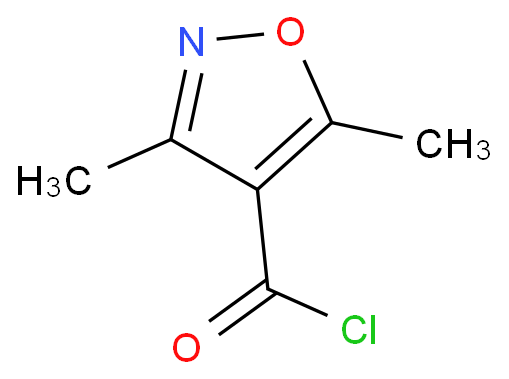 3,5-二甲基异噁唑-4-甲酰氯化学结构式