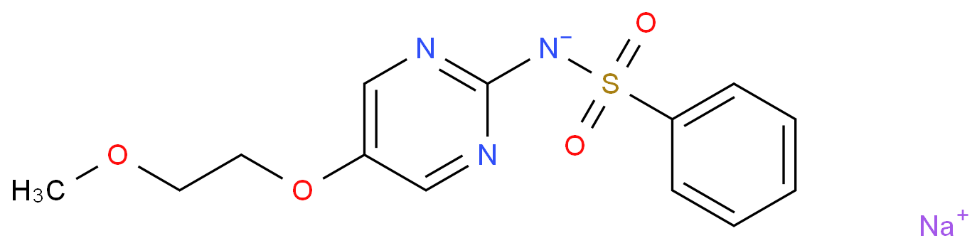 sodium;benzenesulfonyl-[5-(2-methoxyethoxy)pyrimidin-2-yl]azanide