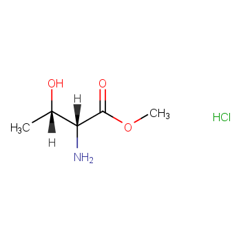 L-苏氨酸甲酯盐酸盐化学结构式