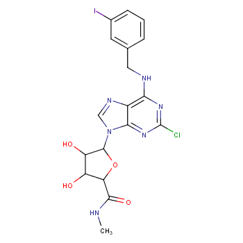 (2S,3S,4R,5R)-5-[2-chloro-6-[(3-iodophenyl)methylamino]purin-9-yl]-3,4-dihydroxy-N-methyloxolane-2-carboxamide