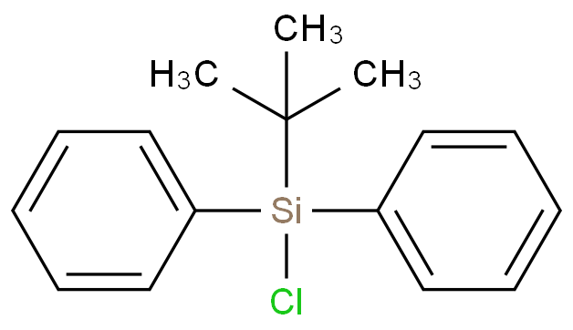 叔丁基二苯基氯硅烷化学结构式