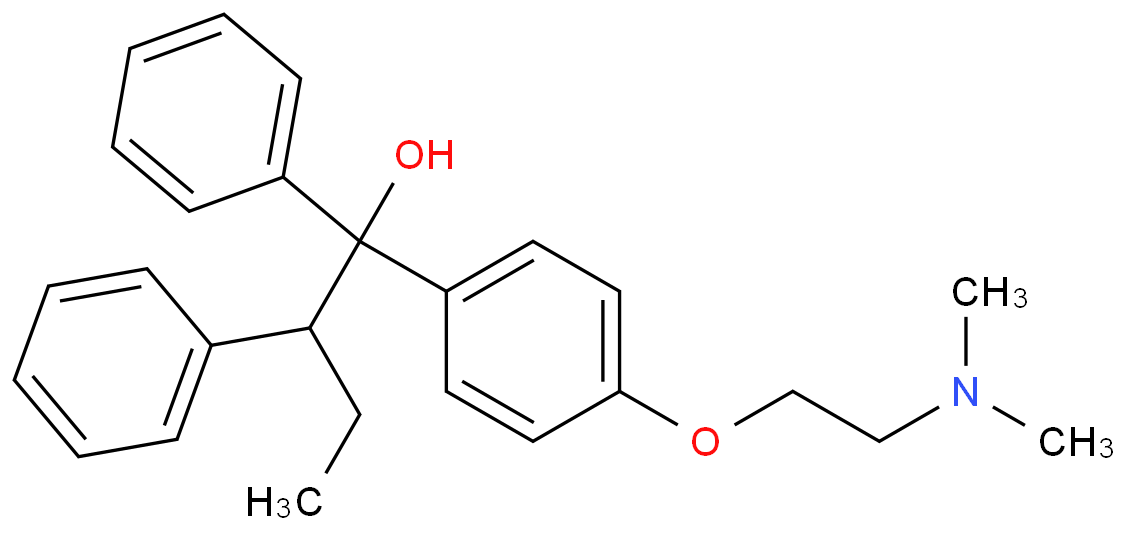 alpha-[4-[2-(dimethylamino)ethoxy]phenyl]-beta-ethyl-alpha-phenylphenethyl alcohol