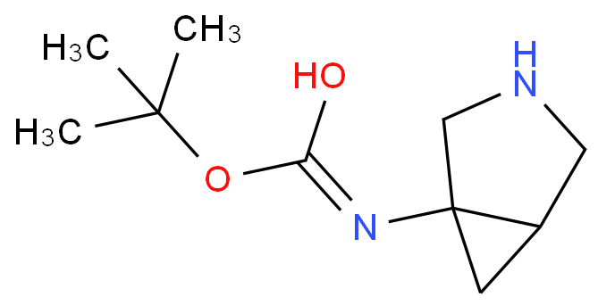 1-[(N-叔丁氧羰基)氨甲基]-3-氮杂双环[3.1.0]己烷化学结构式