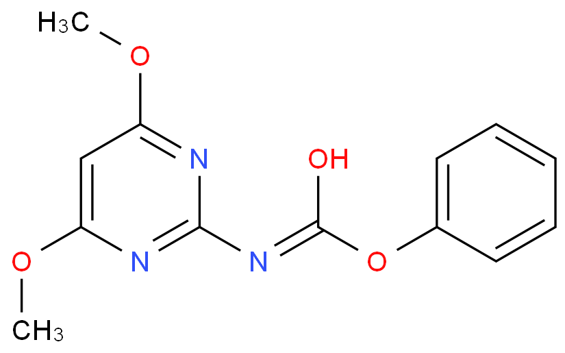 4,6-二甲氧基-2-(苯氧基羰基)氨基嘧啶化学结构式