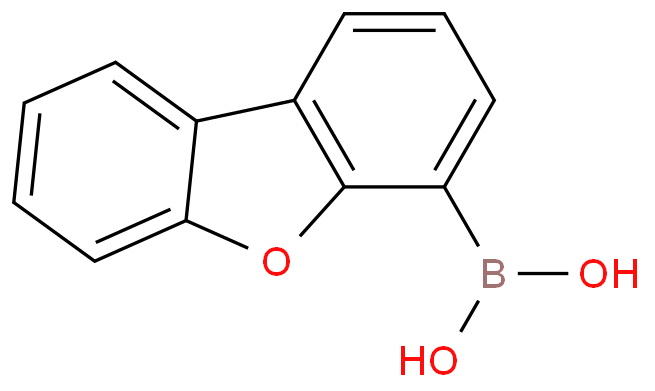 4-二苯并呋喃硼酸化学结构式