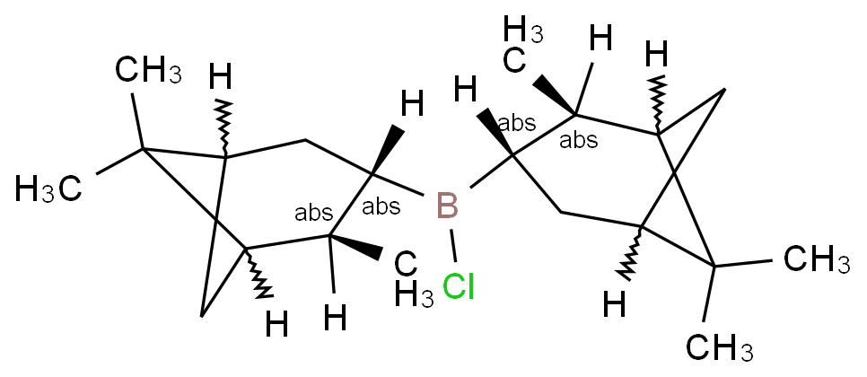 (+)-二异松蒎基氯硼烷化学结构式
