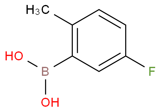 5-氟-2-甲基苯硼酸化学结构式