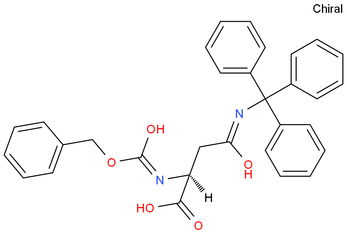 Z-ASN(TRT)-OH structure