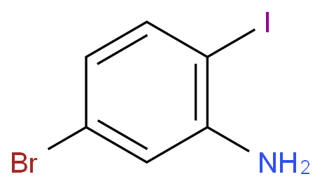 5-溴-2-碘苯胺化学结构式