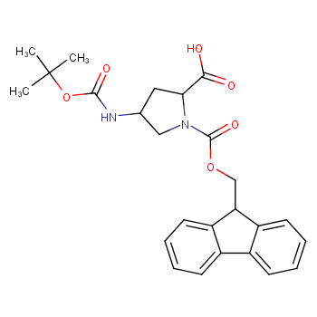 BOC-(2S,4S)-4-氨基-1-FMOC-吡咯烷-2-羧酸 CAS号:221352-74-5科研及生产专用 高校及研究所支持货到付款