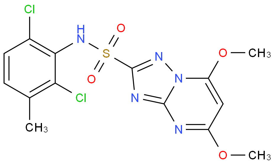 [1,2,4]Triazolo[1,5-a]pyrimidine-2-sulfonamide,N-(2,6-dichloro-3-methylphenyl)-5,7-dimethoxy-  