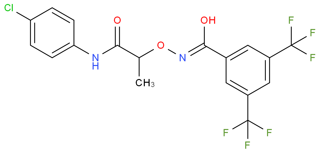N-((1-((4-氯苯基)氨基)-1-氧代丙烷-2-基)氧基)-3,5-双(三氟甲基)苯甲酰胺/285986-88-1