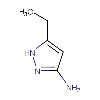5-乙基-1H-吡唑-3-胺化学结构式