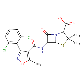 双氯西林化学结构式