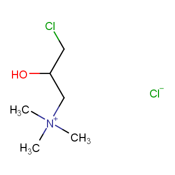 3-氯-2-羟丙基三甲基氯化铵化学结构式