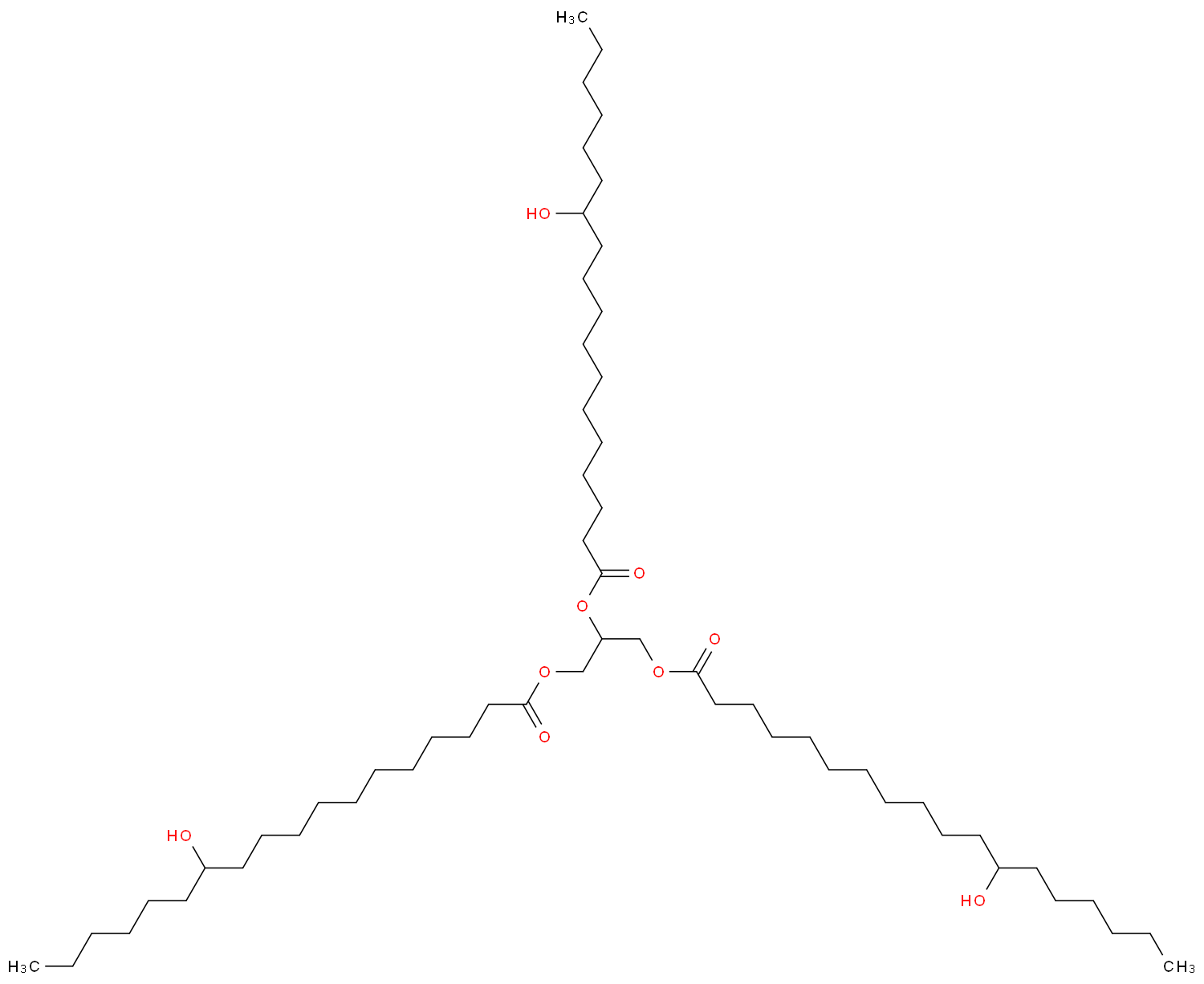 HYDROGENATED CASTOR OIL; 8001-78-3 structural formula